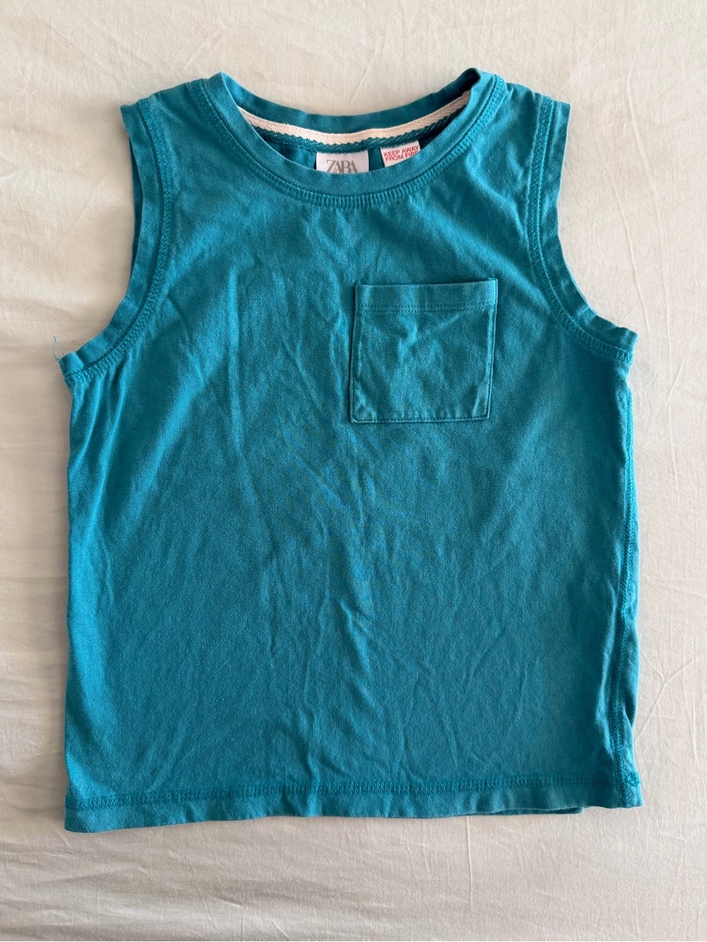 Zara Kids Teal Pocket Tank Top